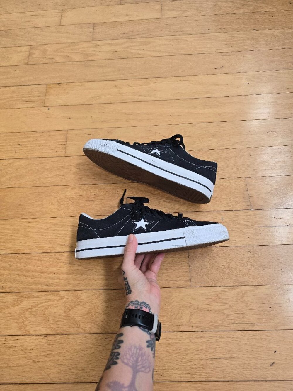 Converse | CONS One Star Pro Black White Suede Low Sneakers | Mens 9